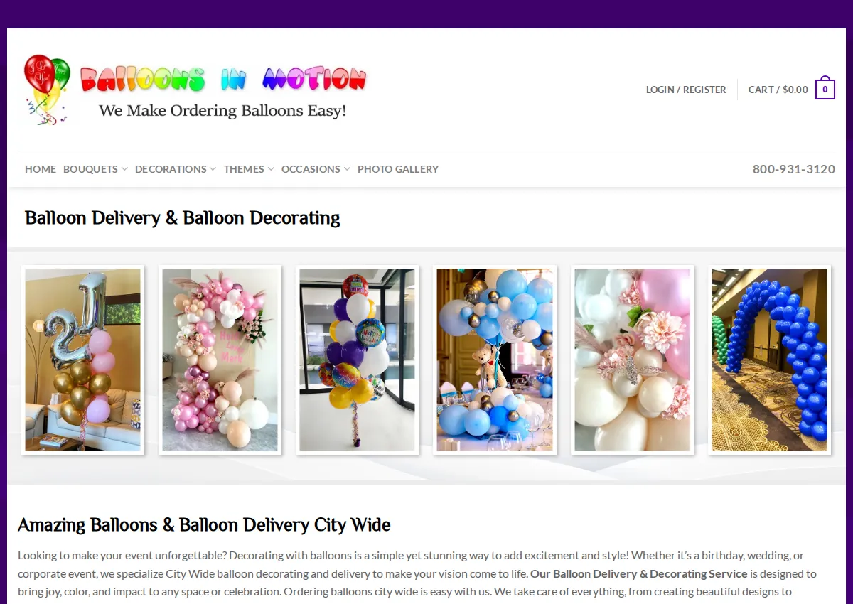 Store homepage