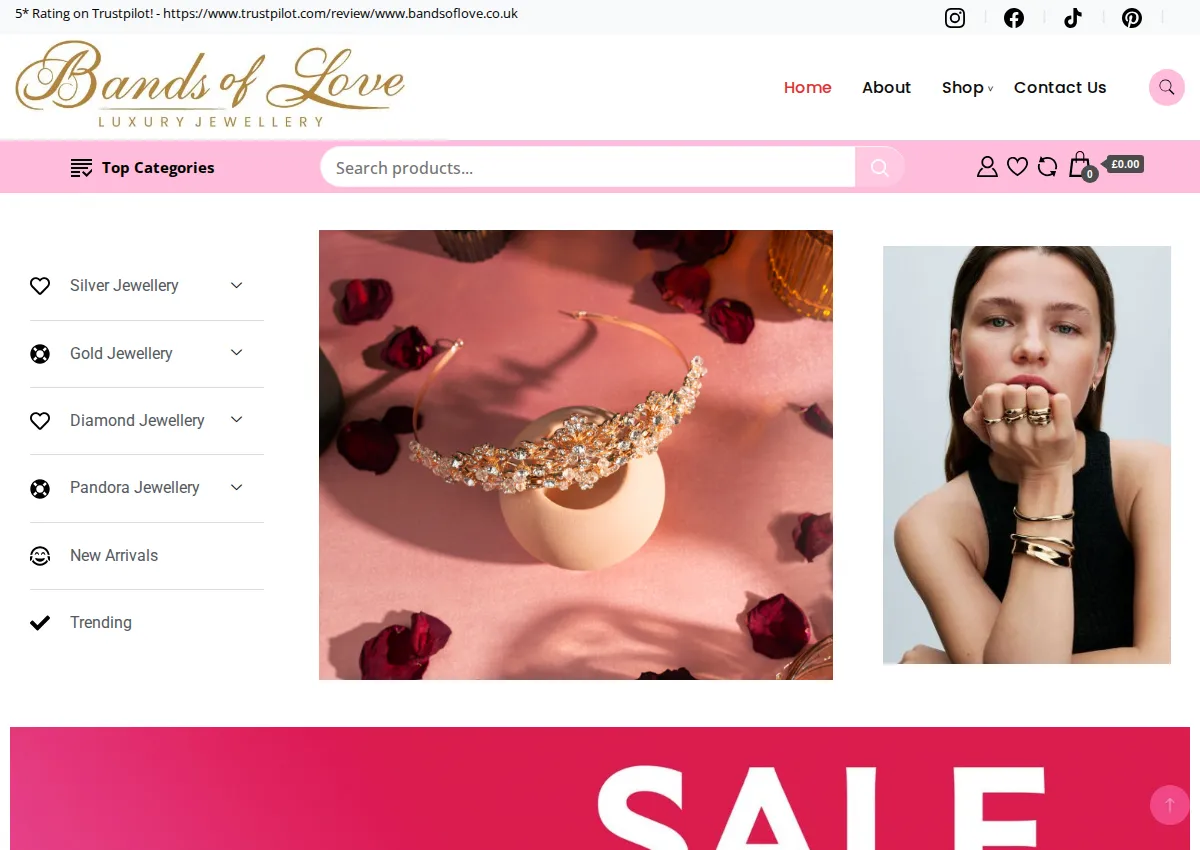 Store homepage
