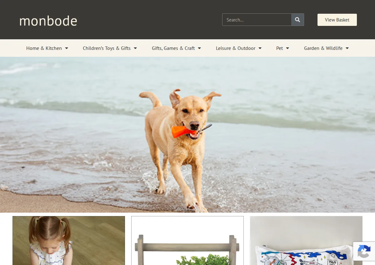 Store homepage