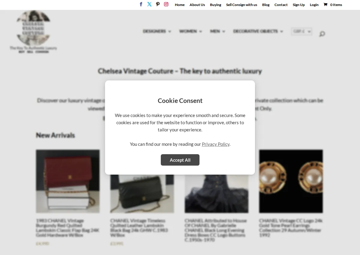 Store homepage