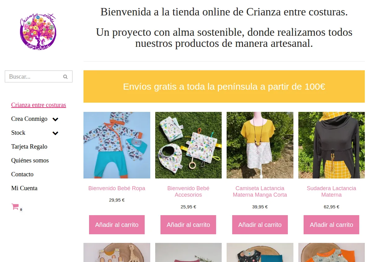Store homepage