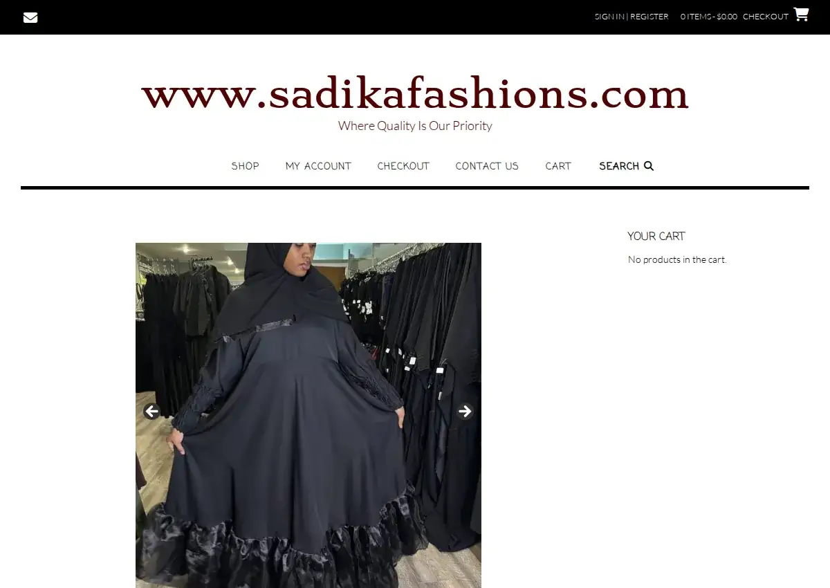 Store homepage