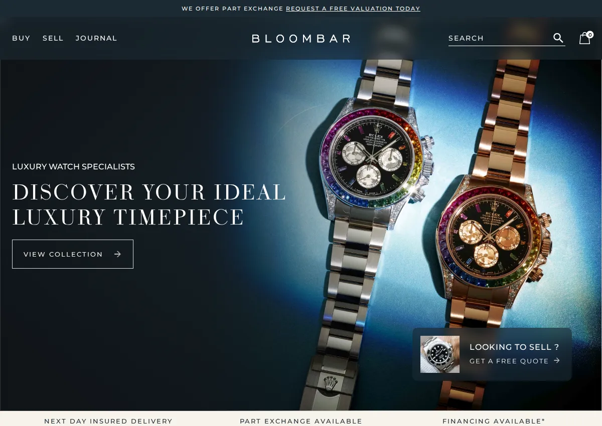 Store homepage
