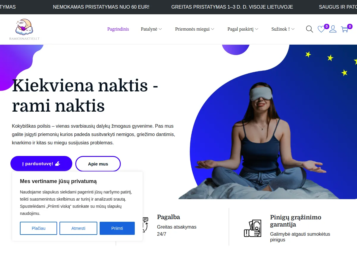 Store homepage