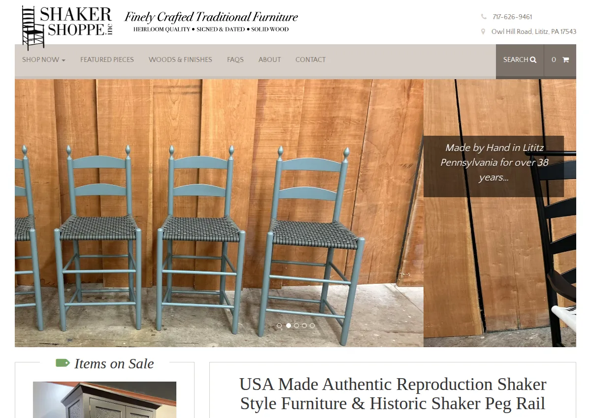 Store homepage