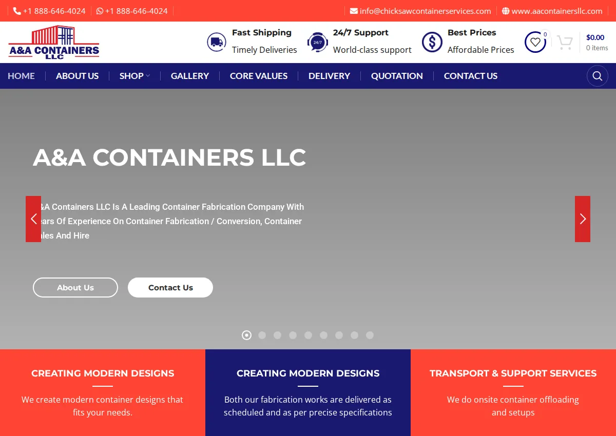 Store homepage