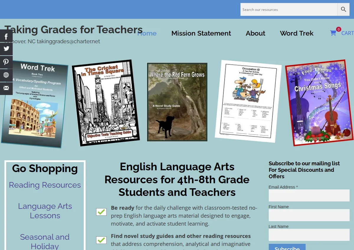 Store homepage