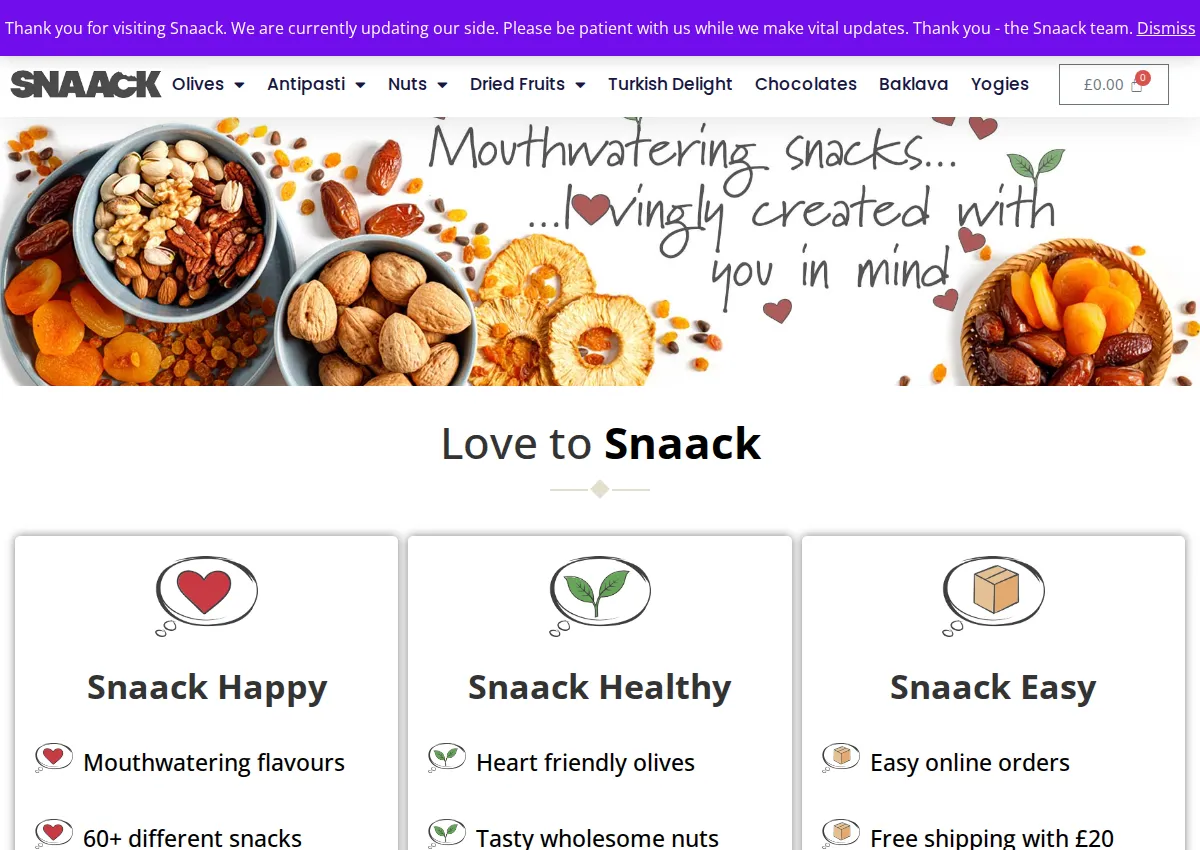 Store homepage