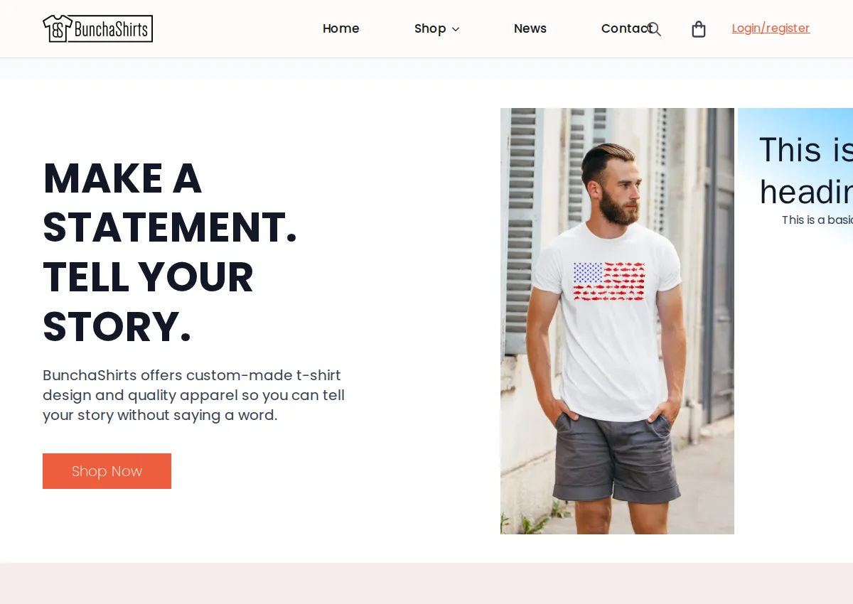 Store homepage