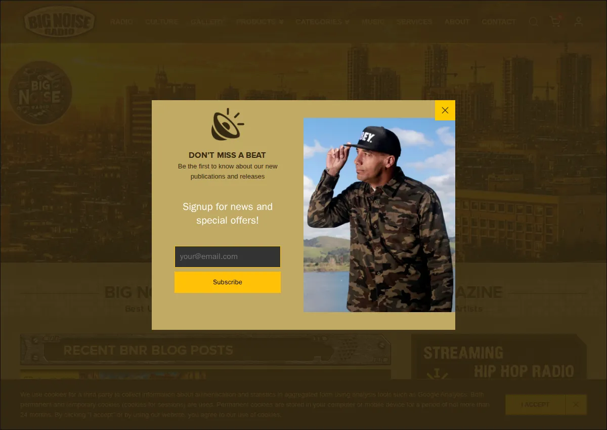 Store homepage