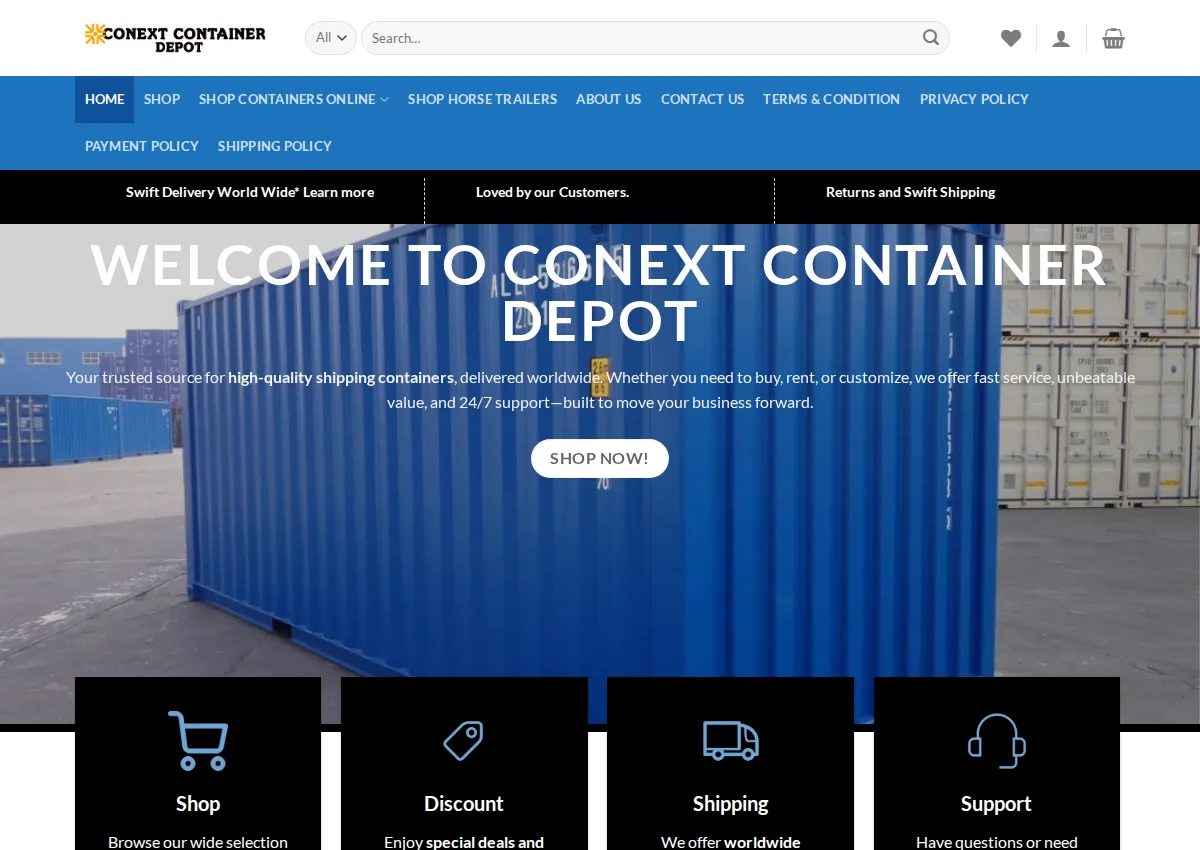 Store homepage