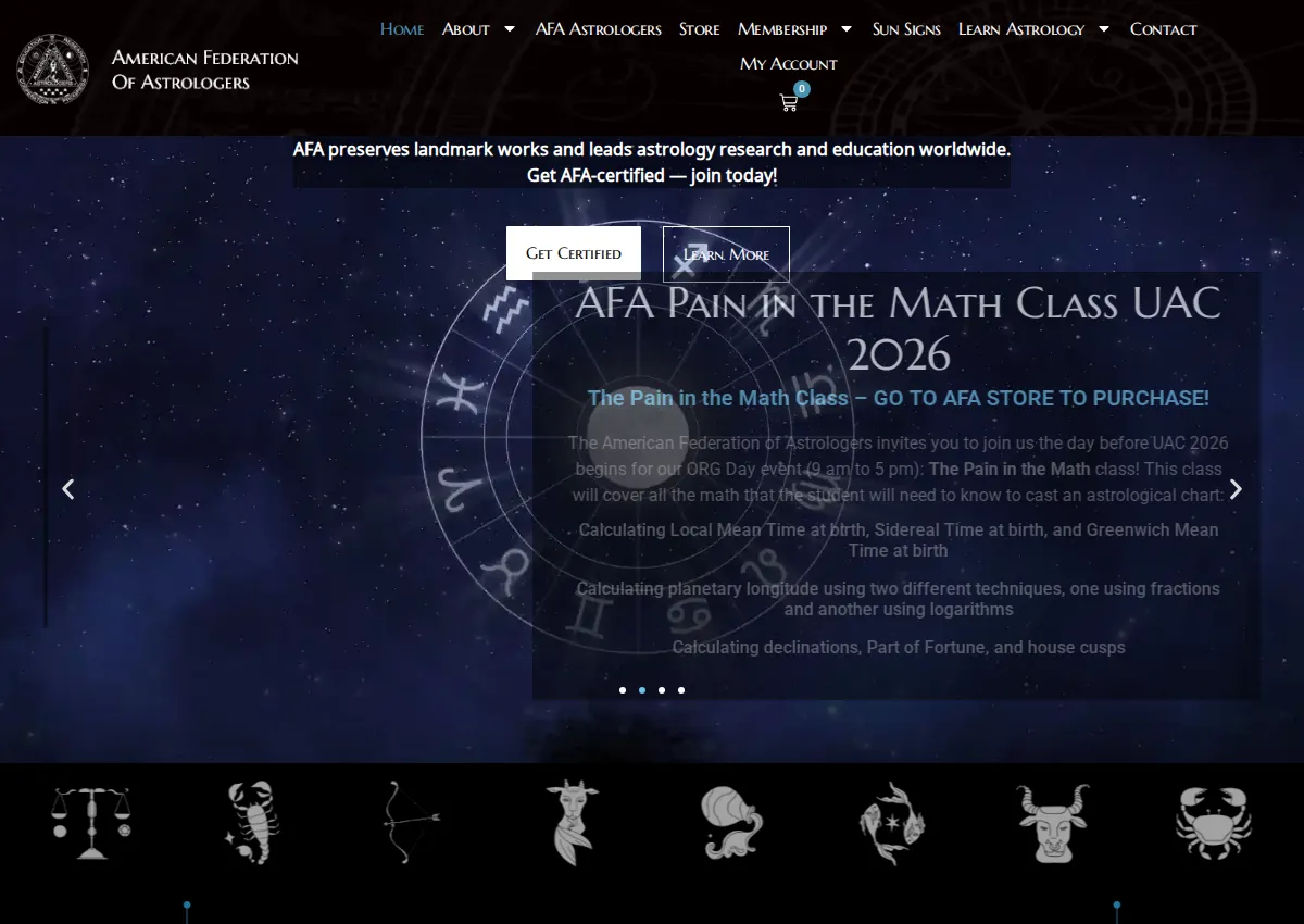 Store homepage