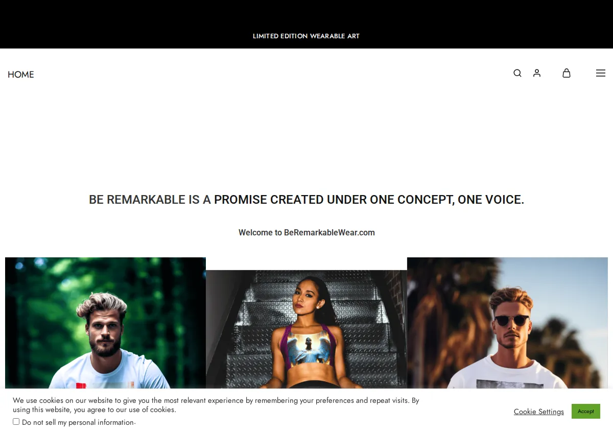 Store homepage