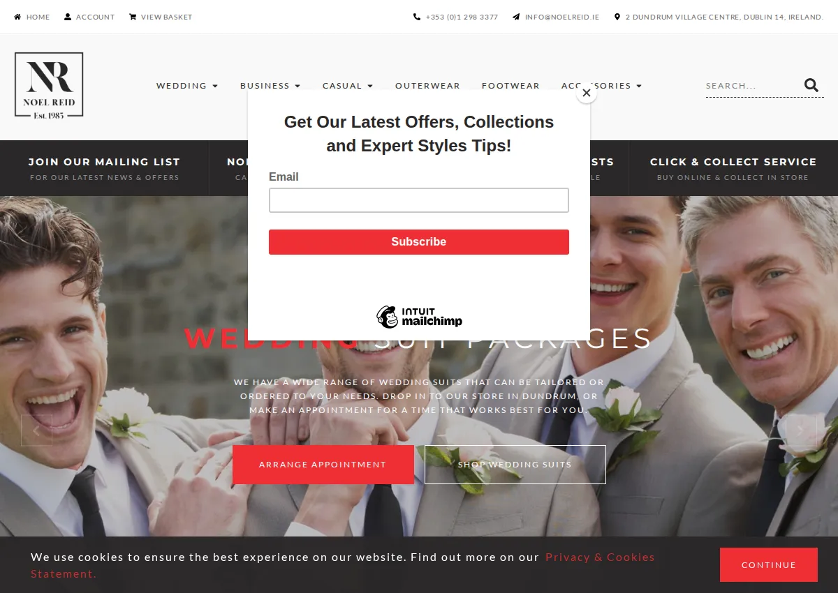 Store homepage
