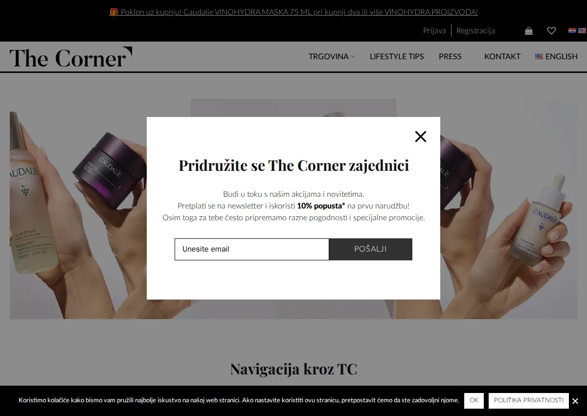 Store homepage