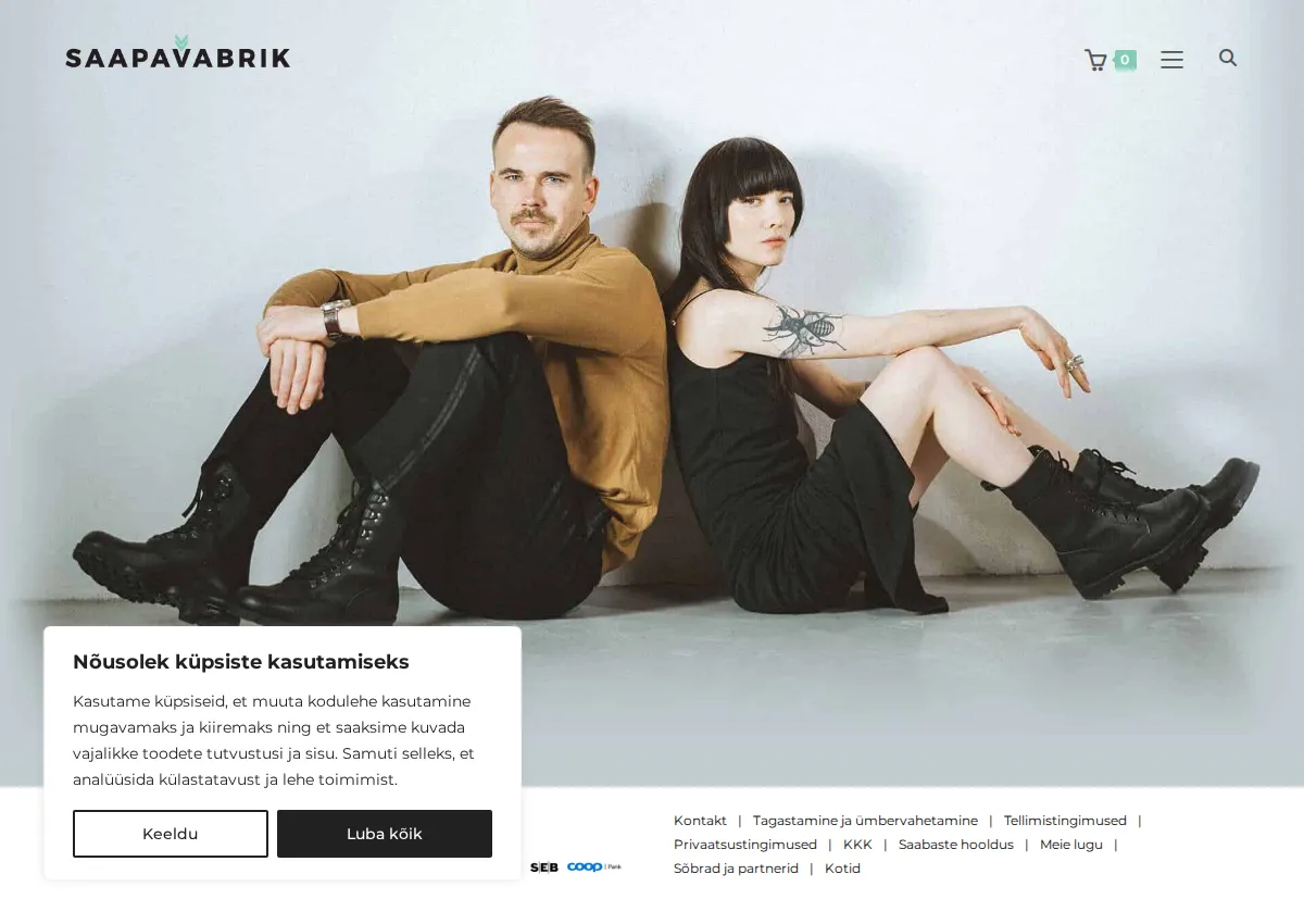 Store homepage
