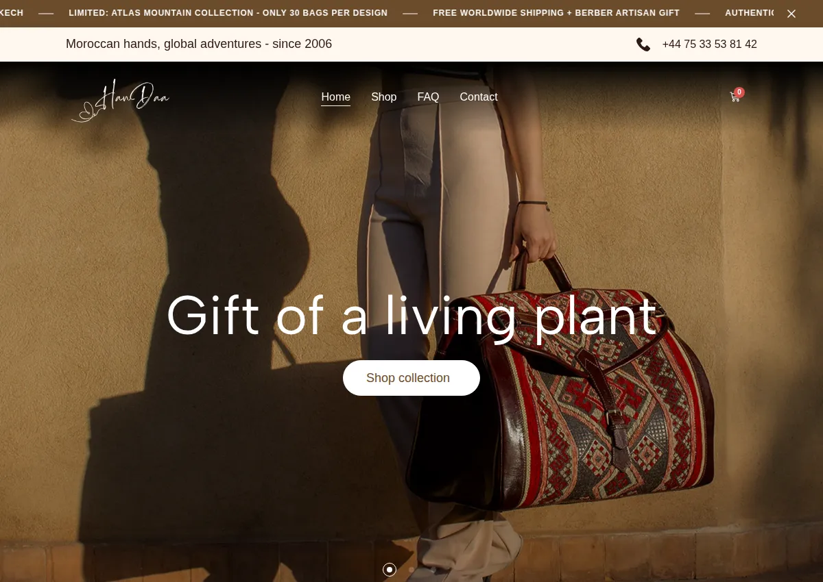Store homepage