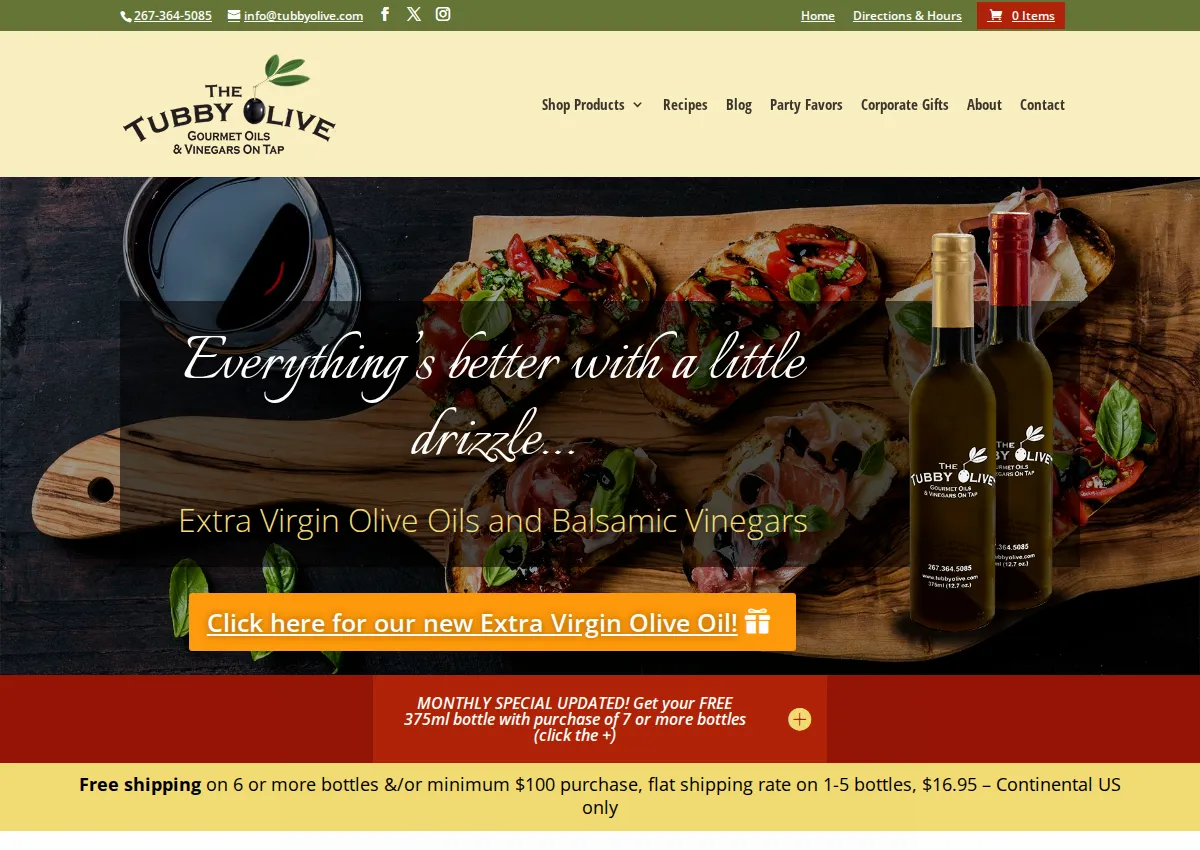 Store homepage