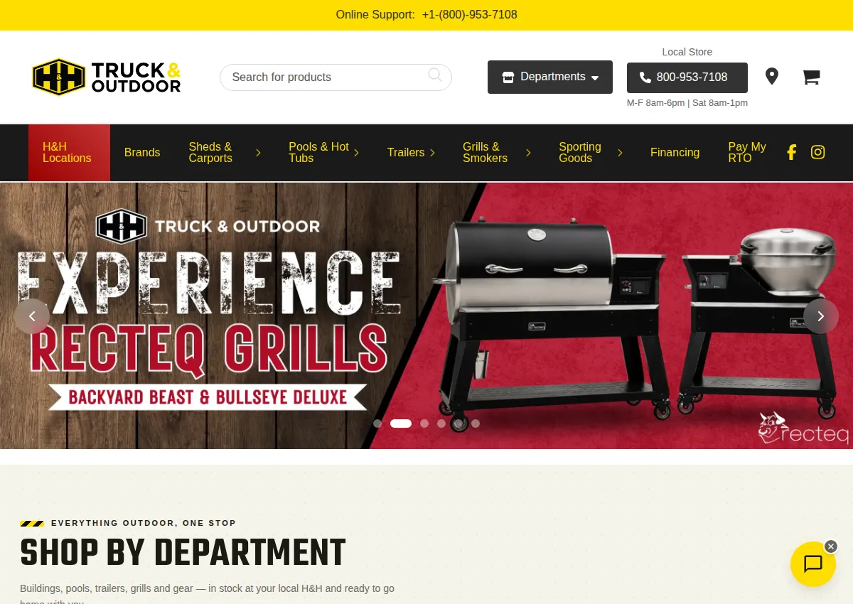 Store homepage