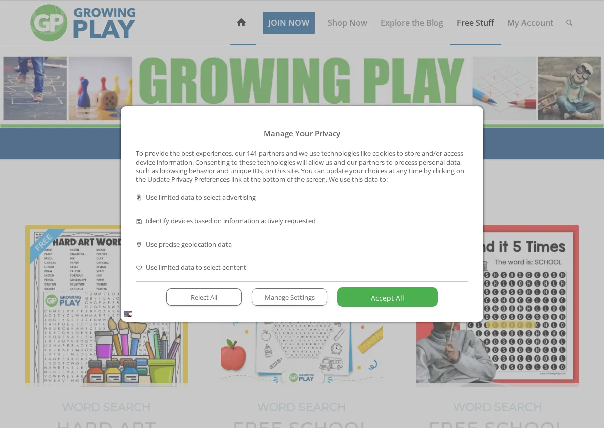 Store homepage
