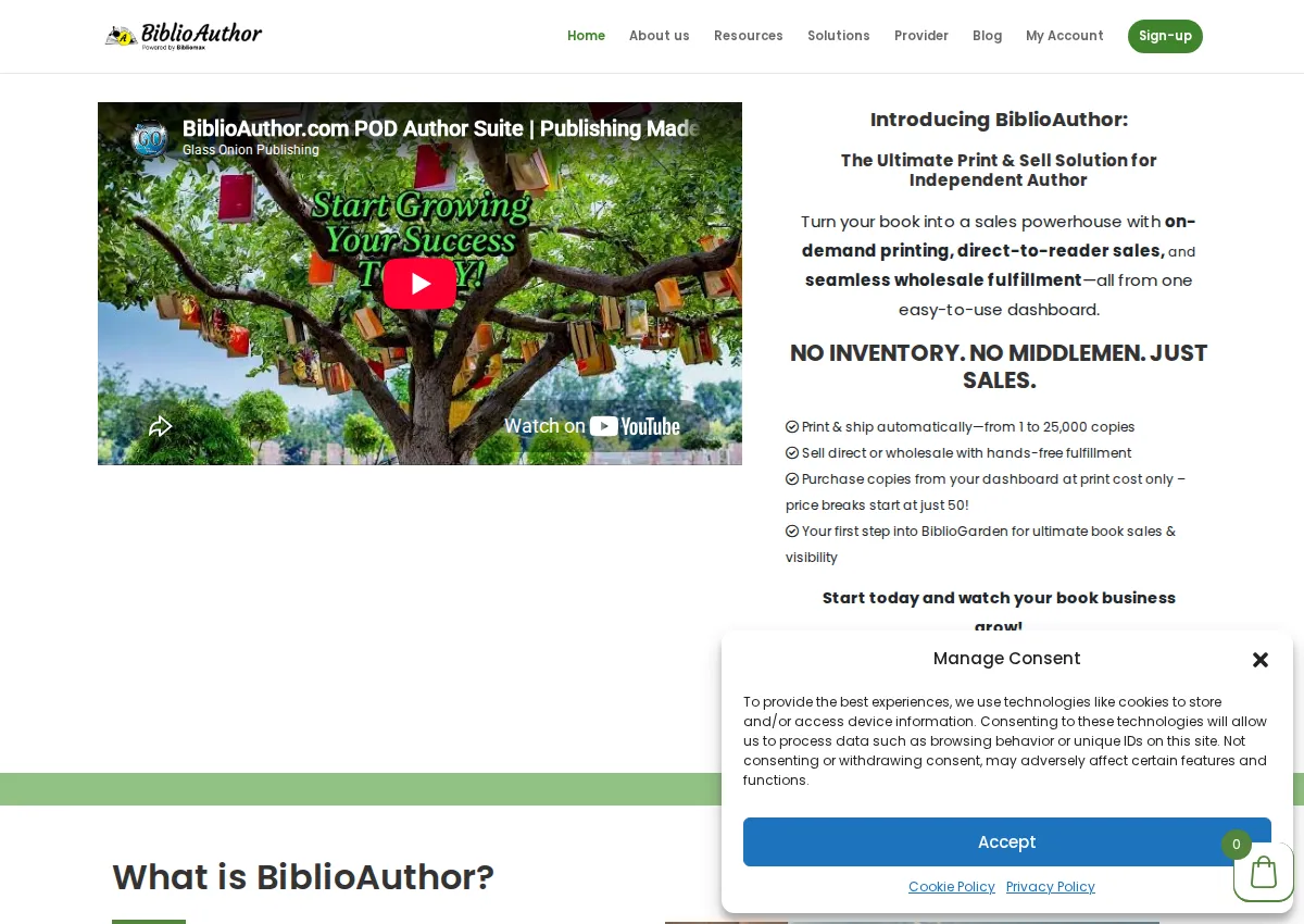 Store homepage