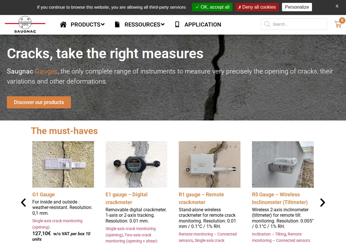 Store homepage