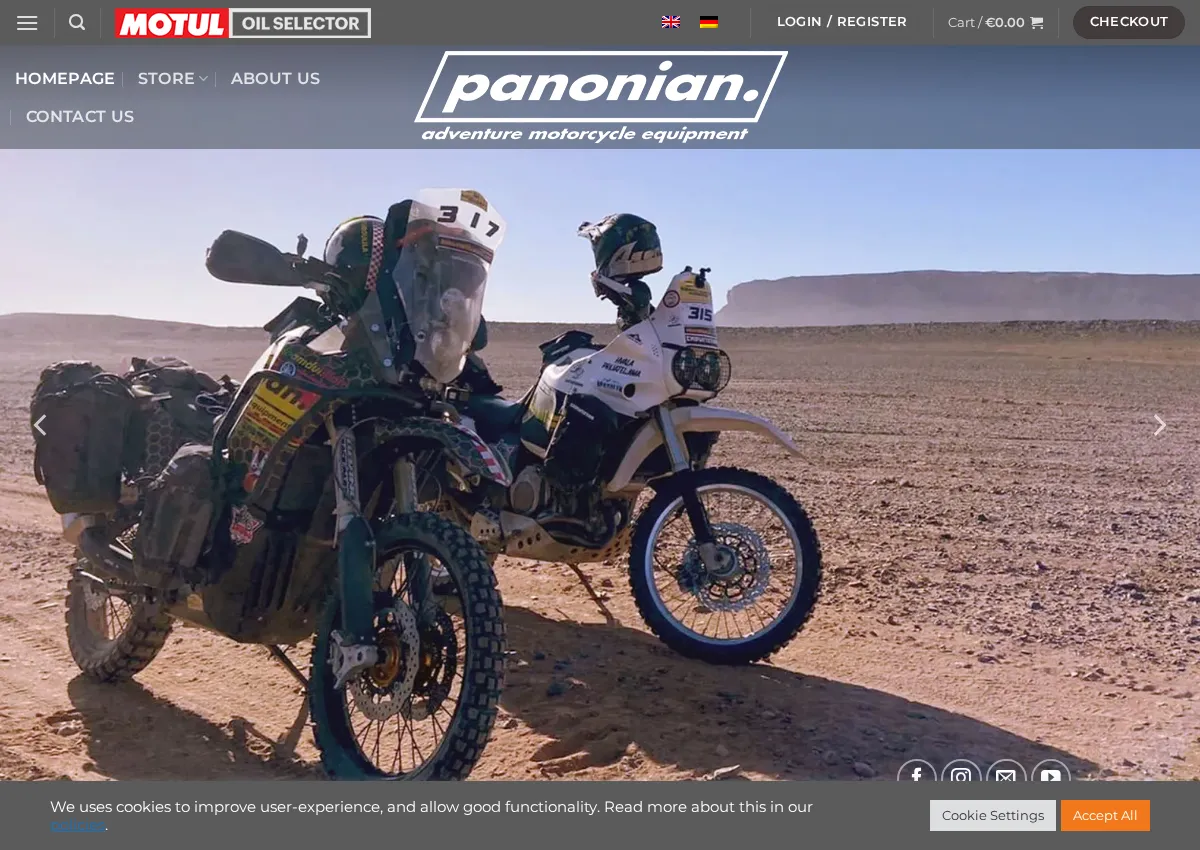 Store homepage