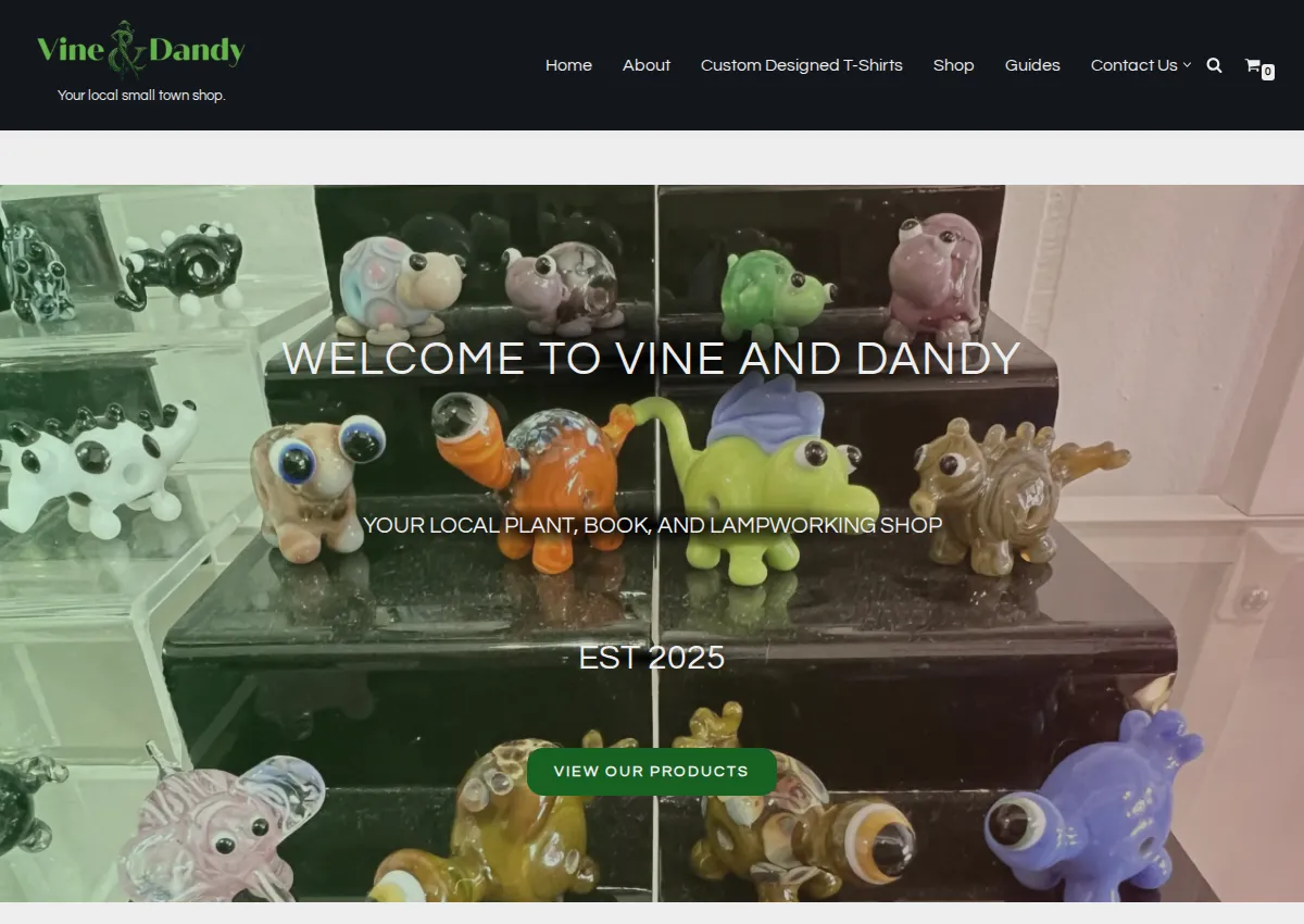 Store homepage