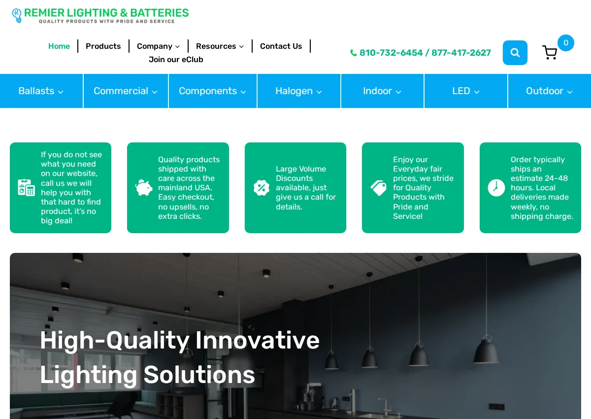 Store homepage