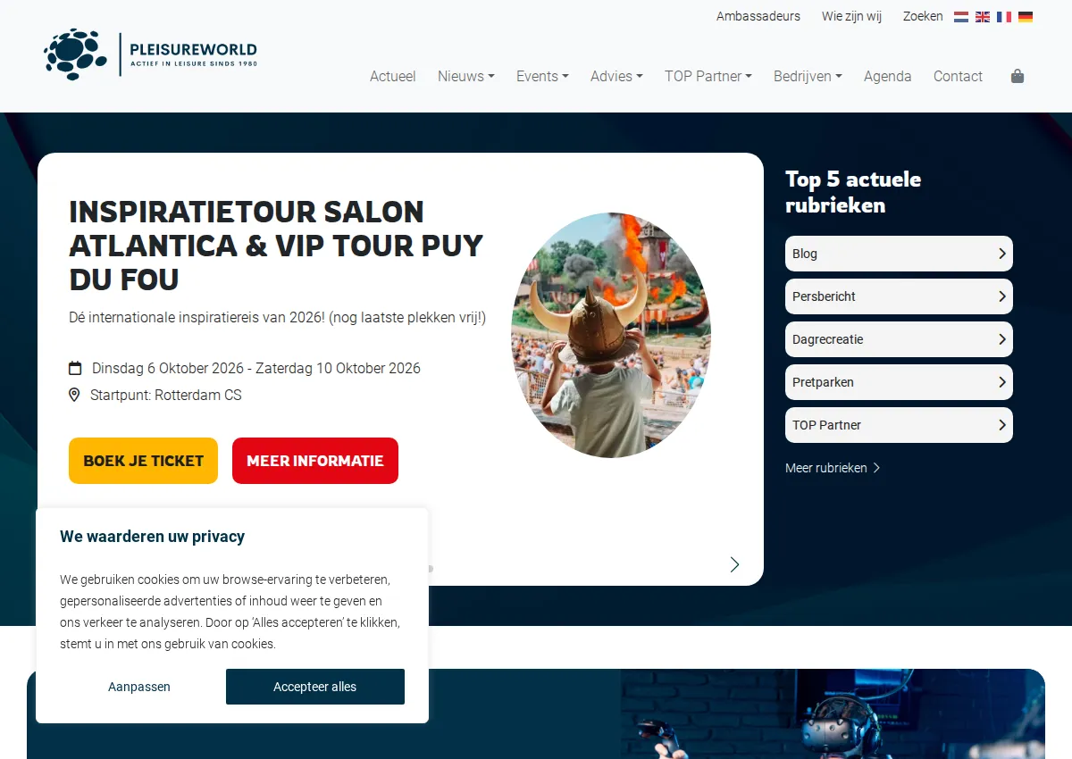 Store homepage