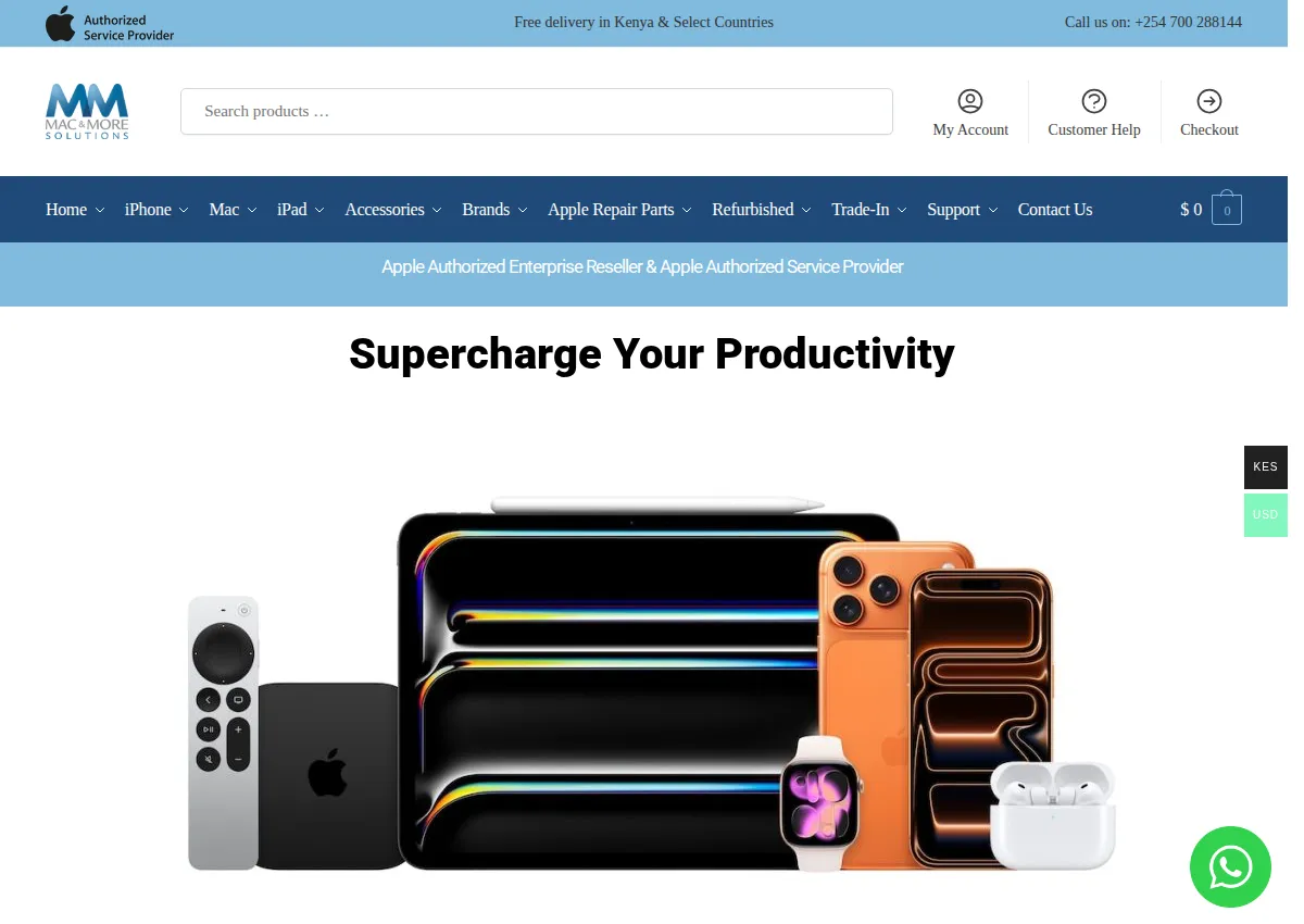 Store homepage