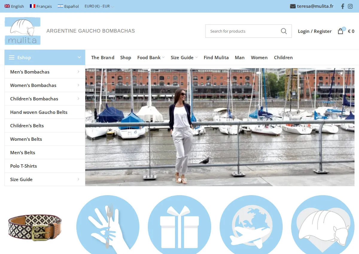 Store homepage
