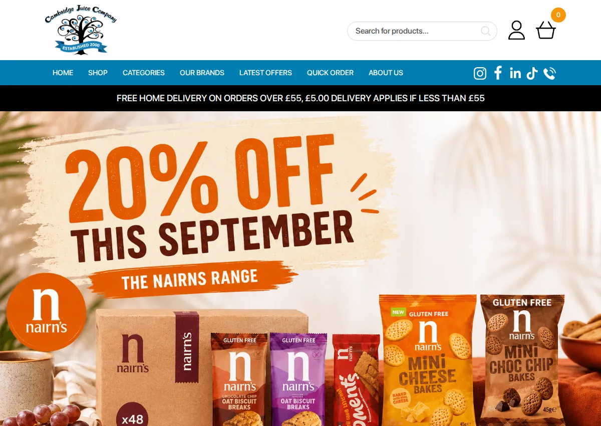 Store homepage