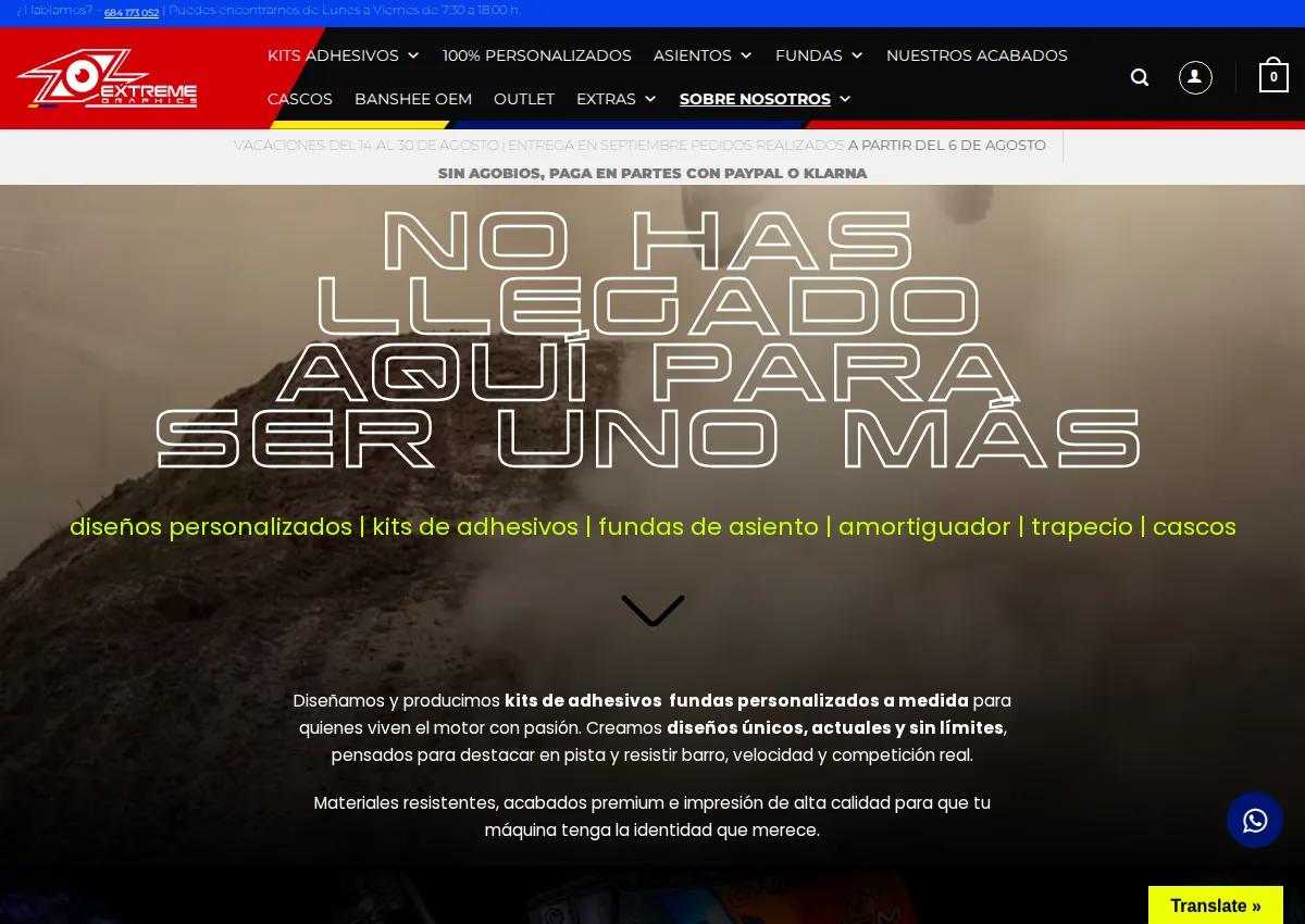 Store homepage