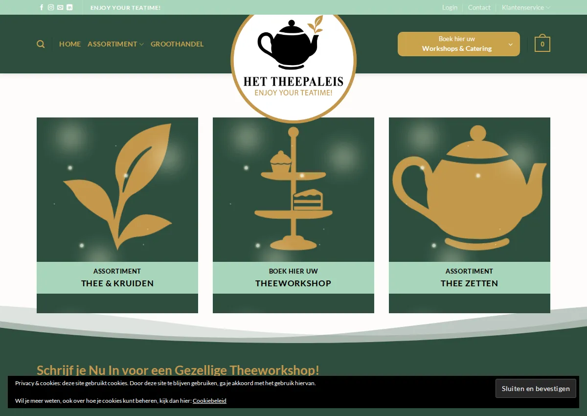 Store homepage