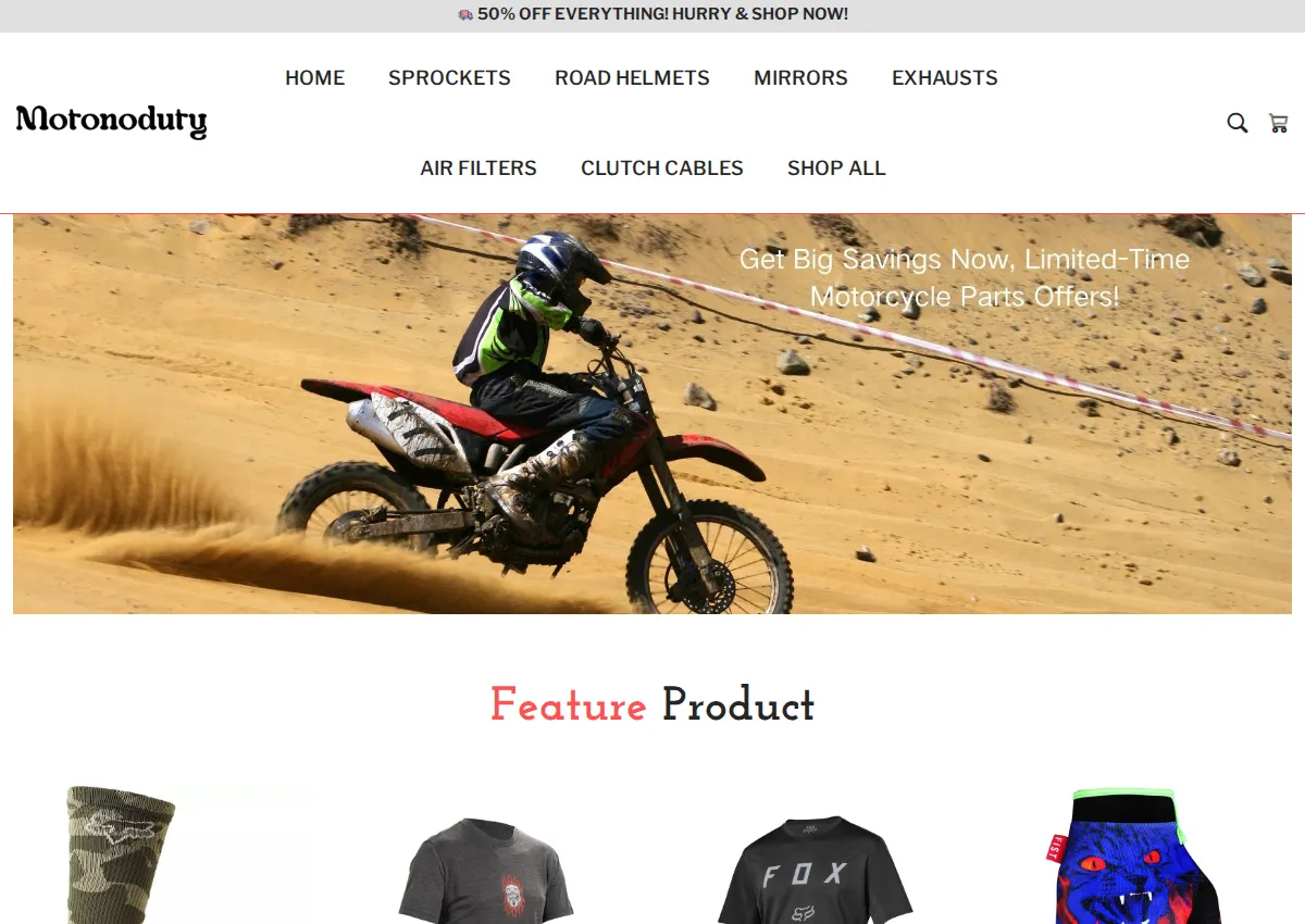 Store homepage