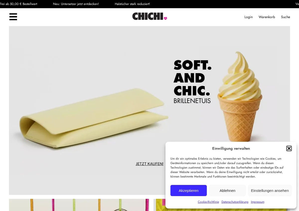 Store homepage