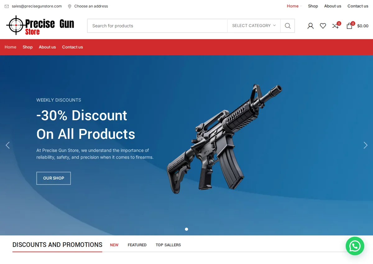Store homepage