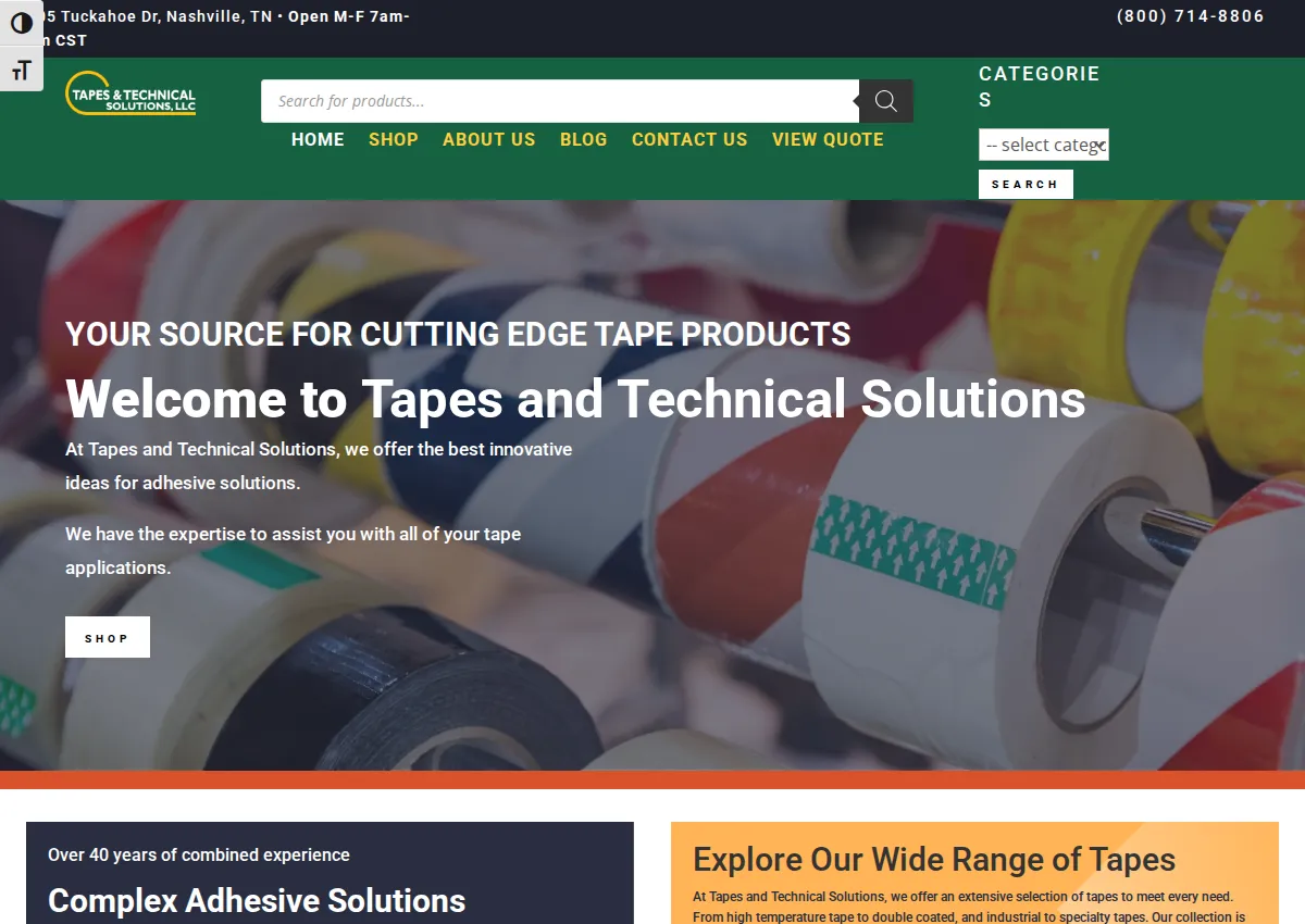Store homepage