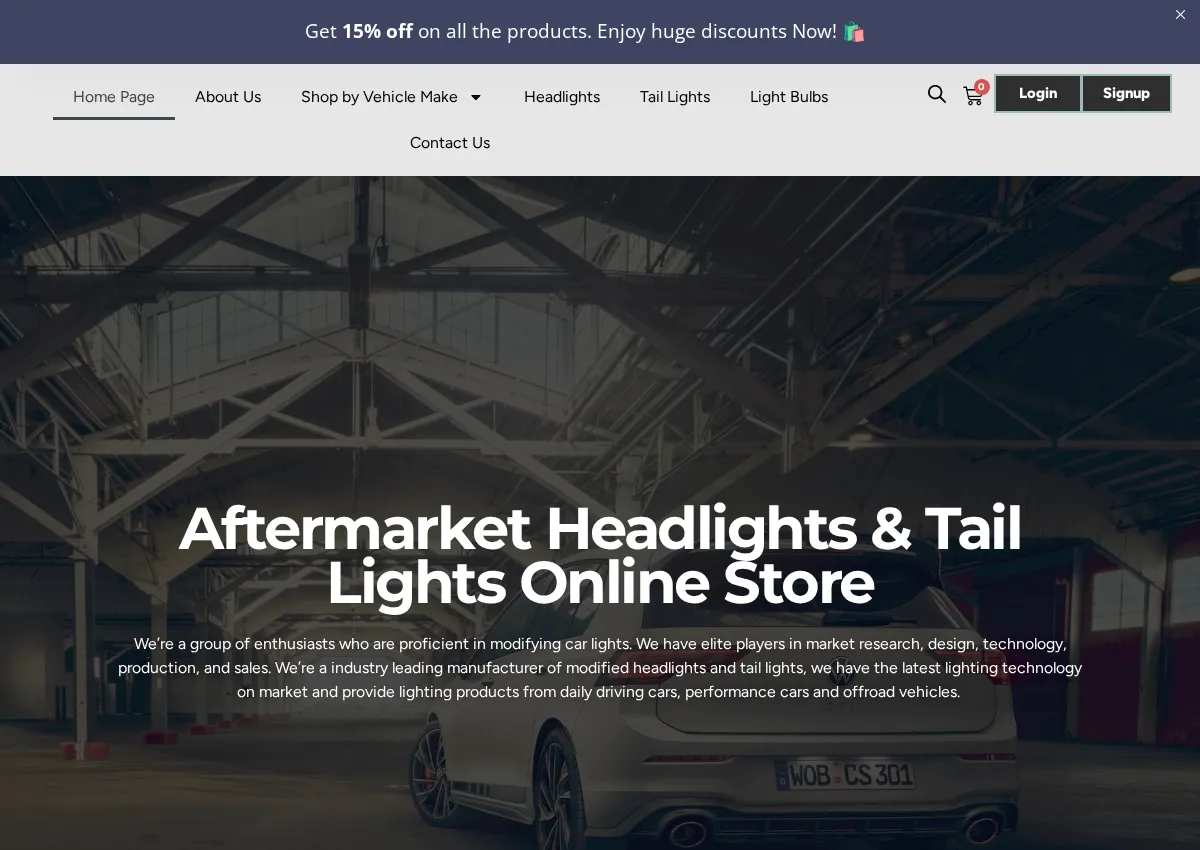 Store homepage