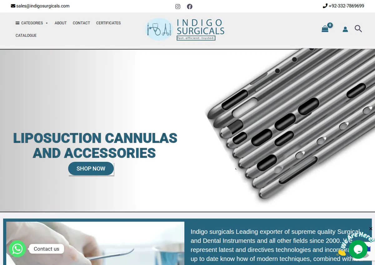 Store homepage