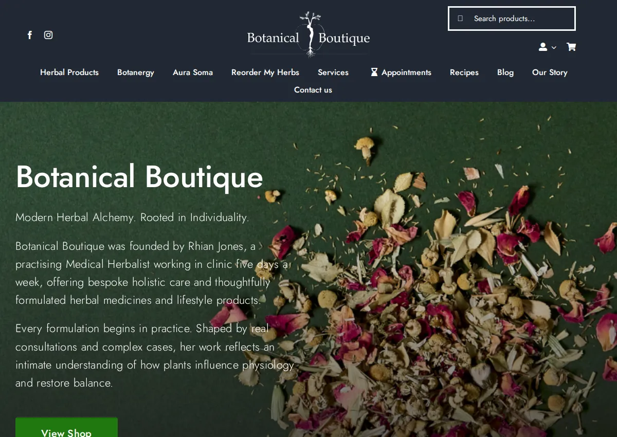 Store homepage
