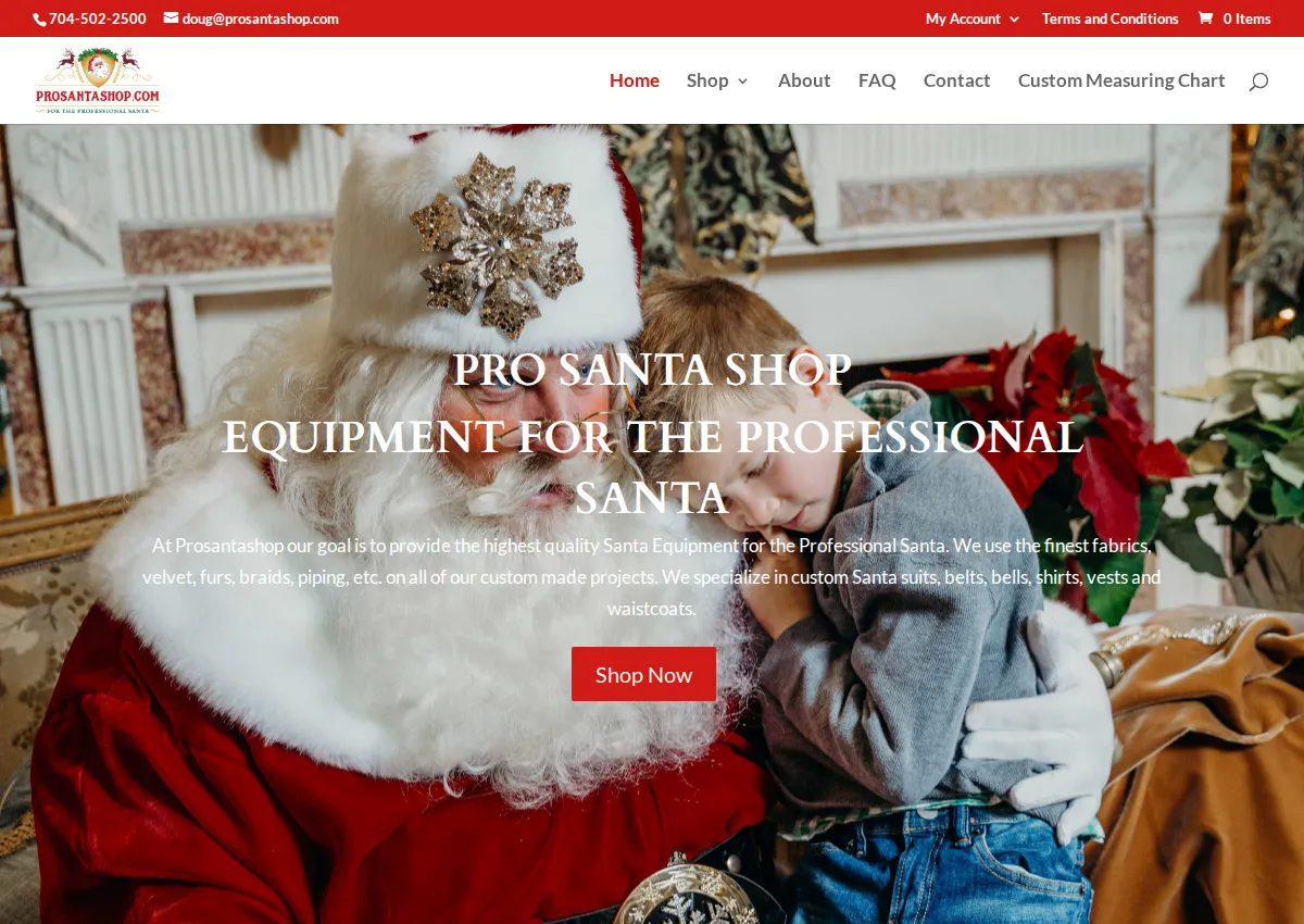 Store homepage
