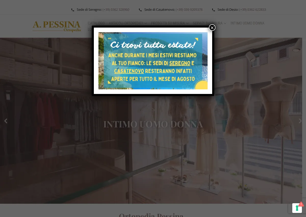 Store homepage