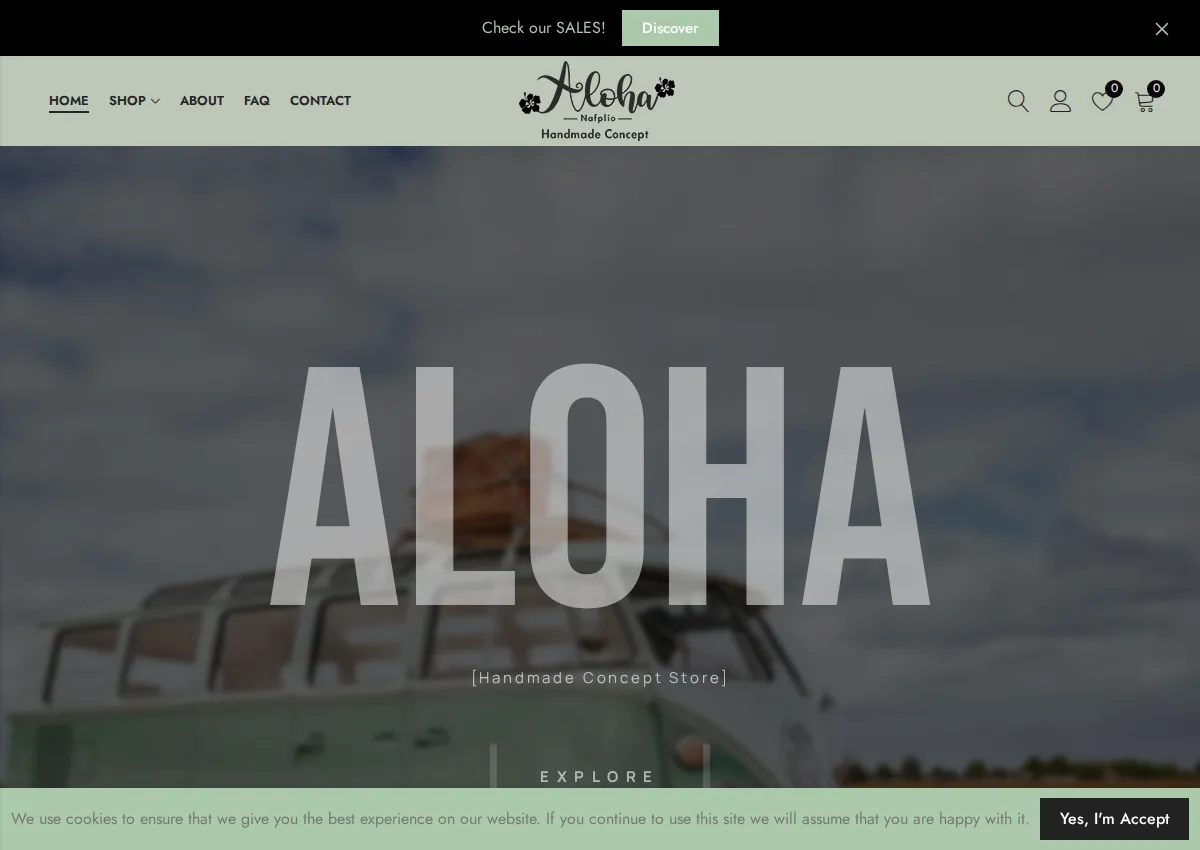 Store homepage