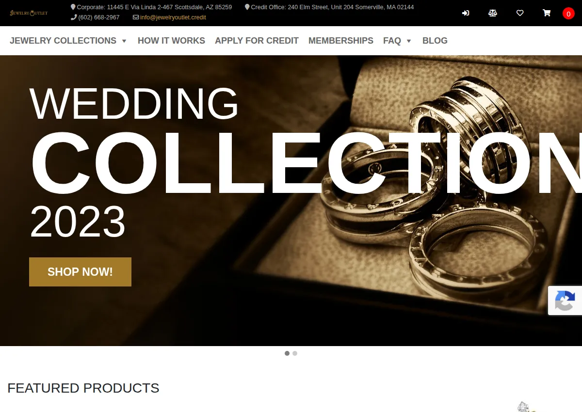 Store homepage