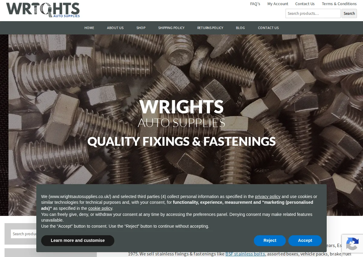 Store homepage
