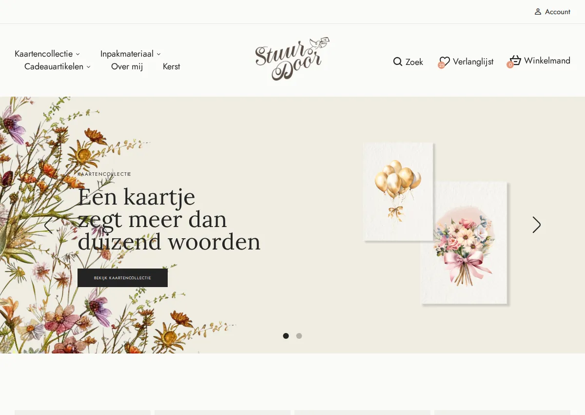 Store homepage