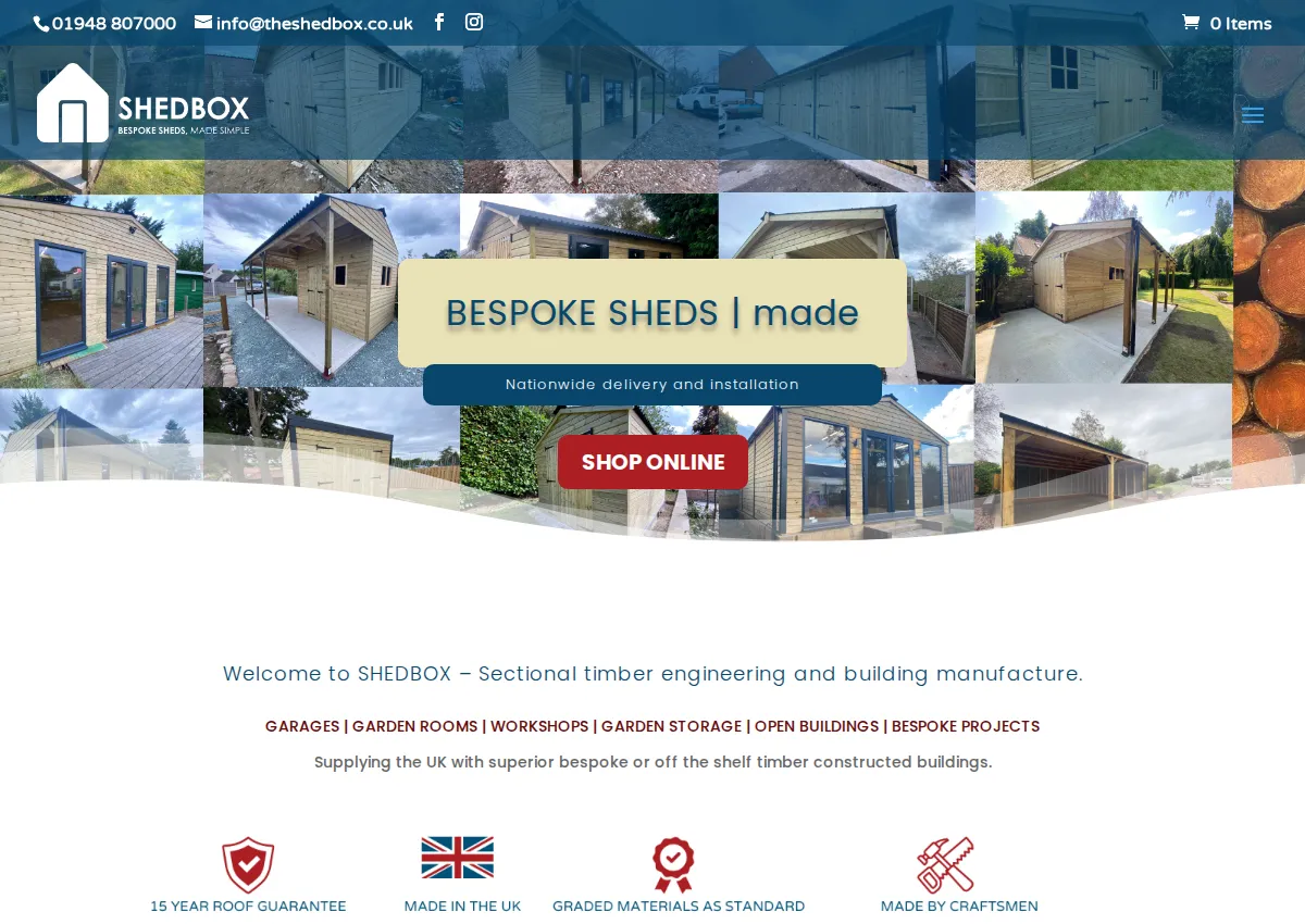 Store homepage