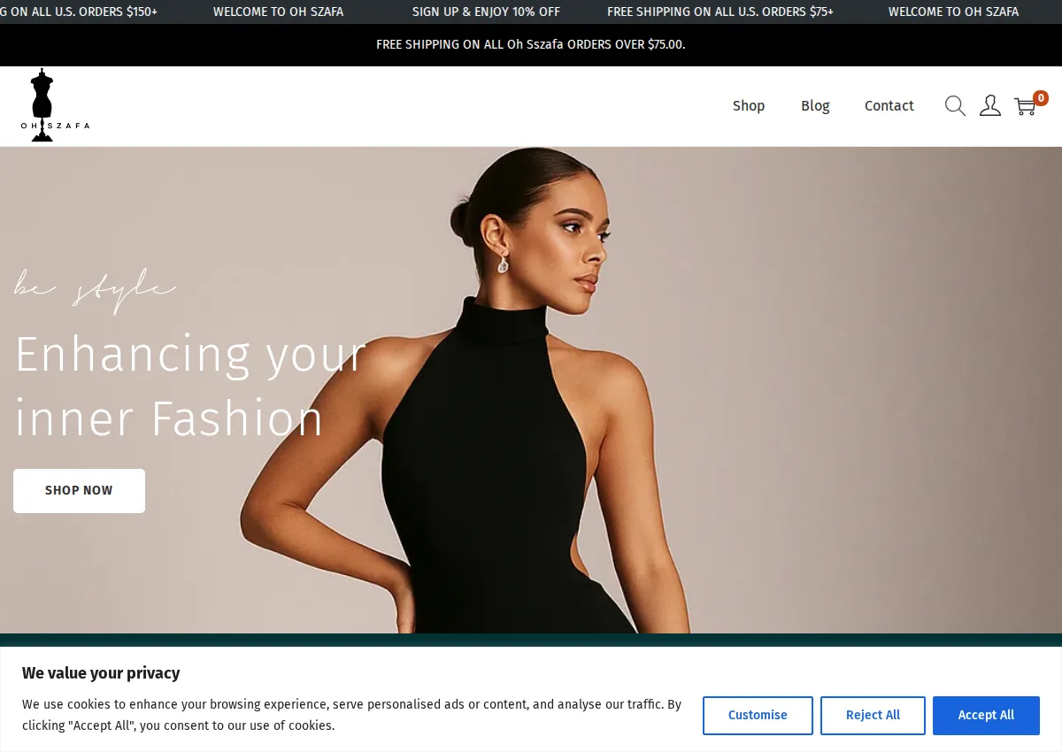Store homepage